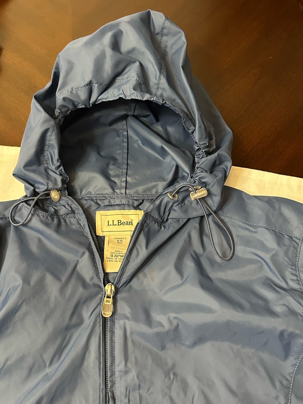 💙L.L. Bean Navy Hooded Windbreaker Jacket - Picture 5 of 8